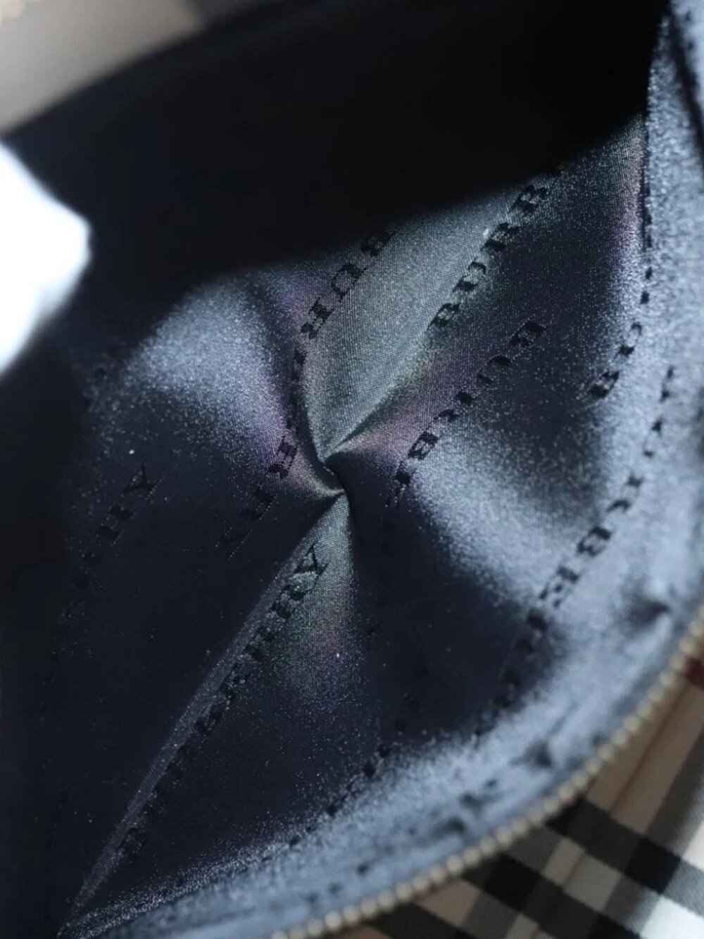 BURBERRY Hand Bag Leather Gold Black Auth - Picture 15 of 16